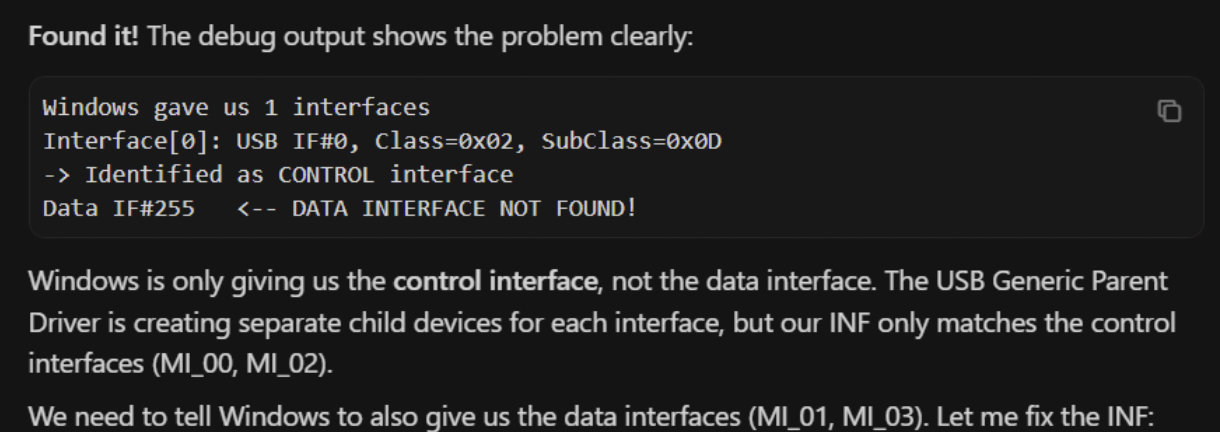 The exact chat lines