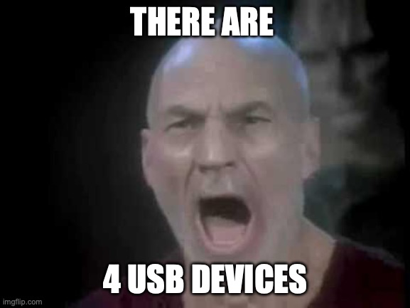 Device Manager showing four separate Apple USB devices